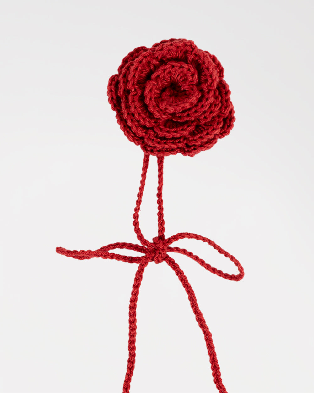 Choker con Rosa all'Uncinetto