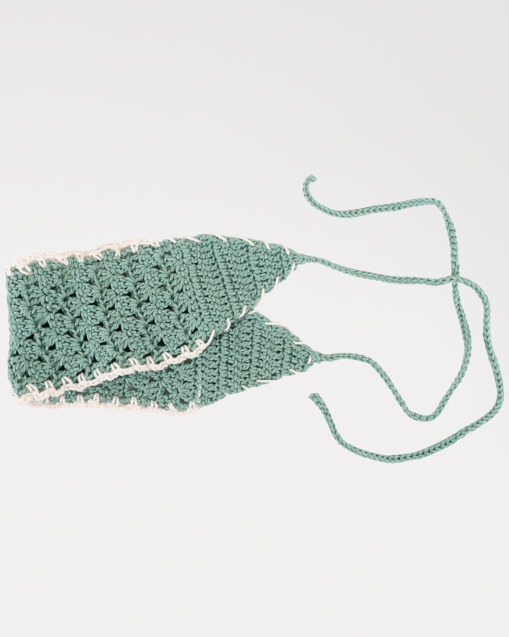 Fascia all'Uncinetto in Cotone Bicolore