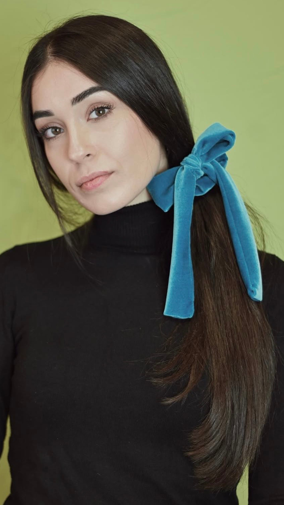 Elastico in velluto con fiocco