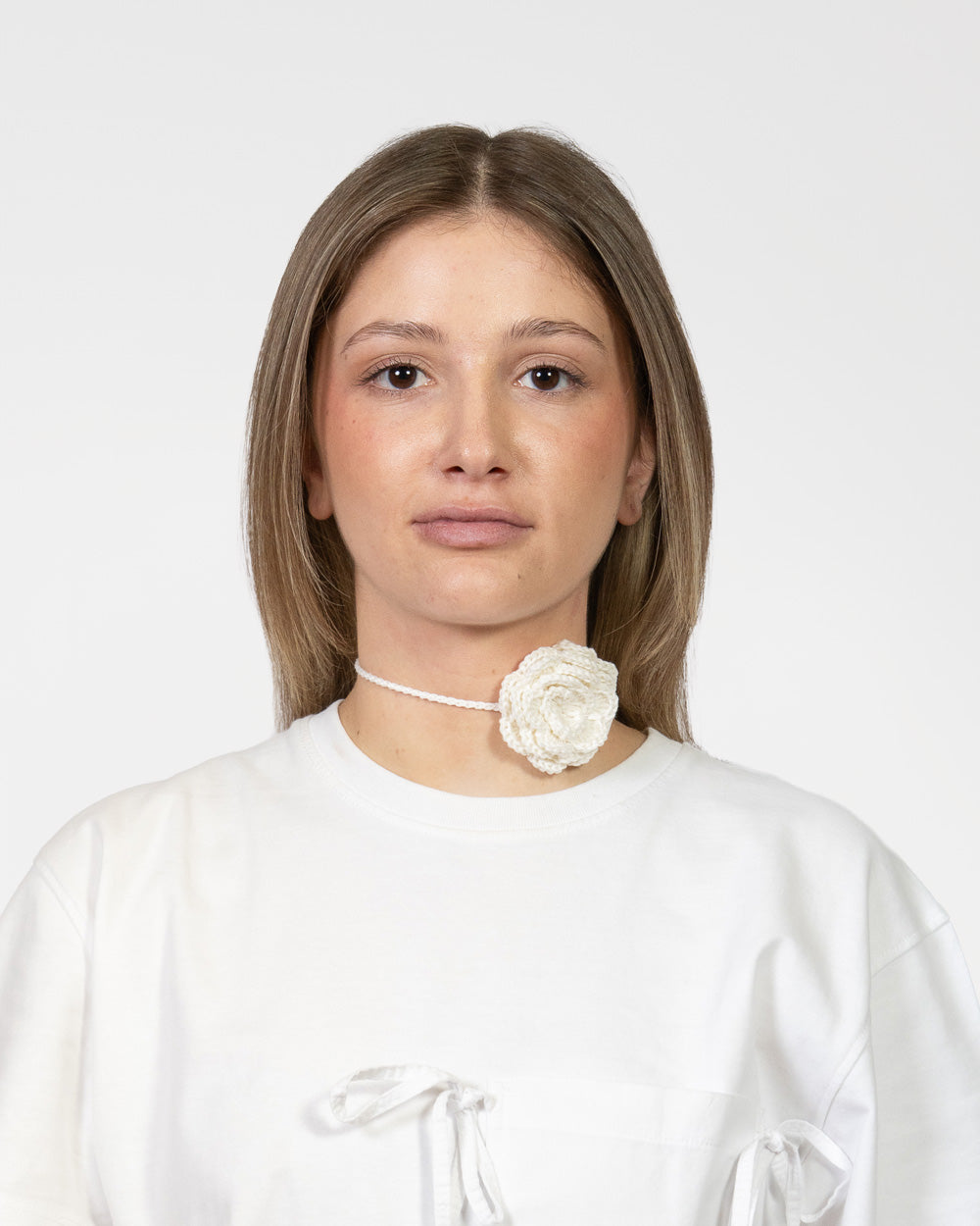 Choker con Rosa all'Uncinetto