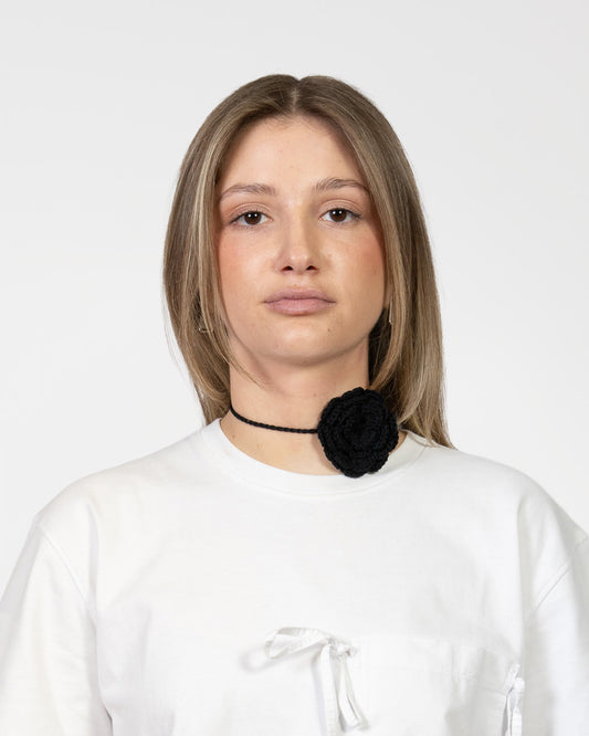 Choker con Rosa all'Uncinetto