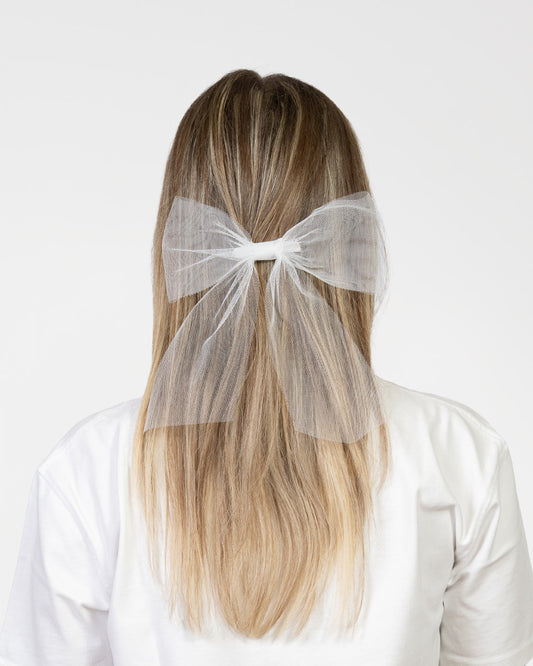 Fermaglio per Capelli con Fiocco in Tulle